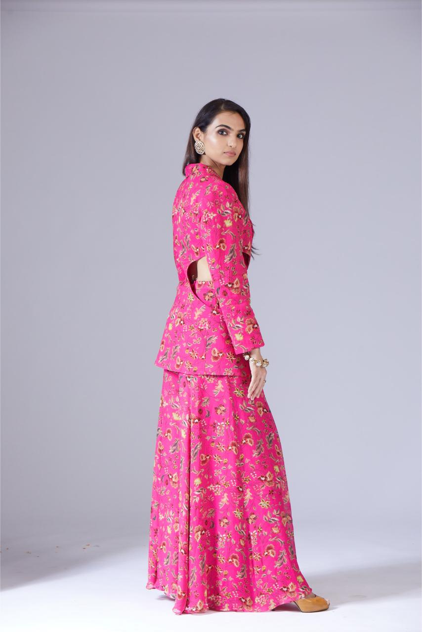 Fuchsia Pink Blazer Set