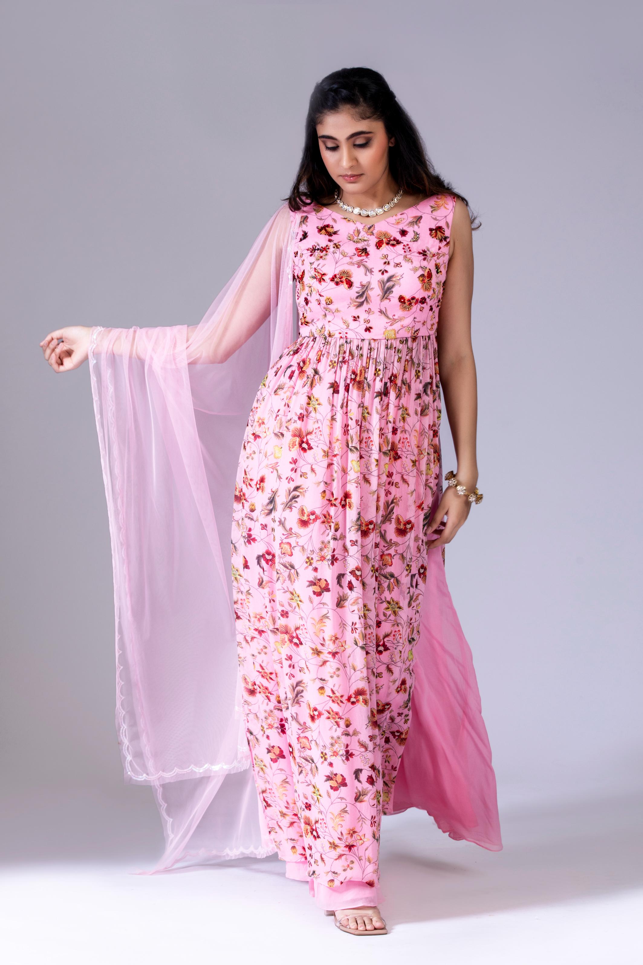 Blush Pink Anarkali Set