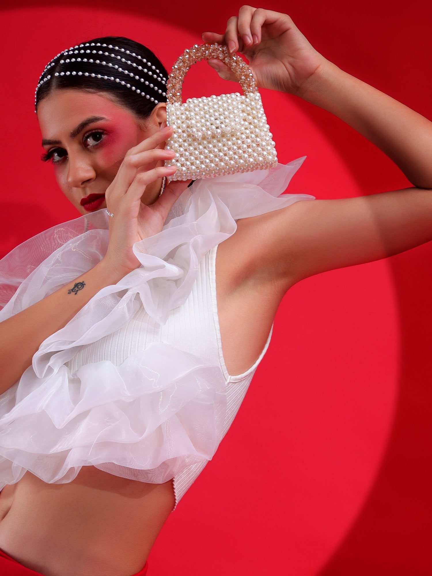 Wedding Clutch Perfect Pearls And Crystals Handbag For Laides