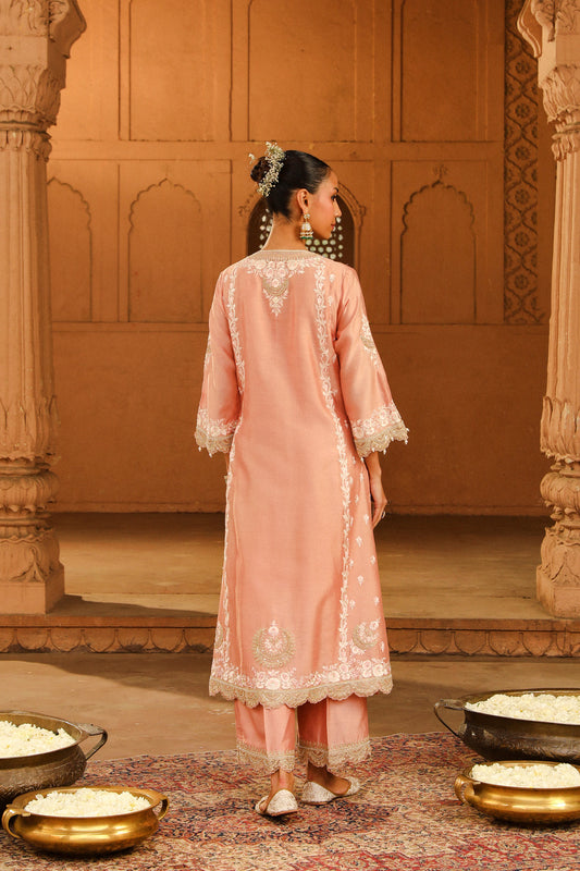A-line palazzo suit with dupatta