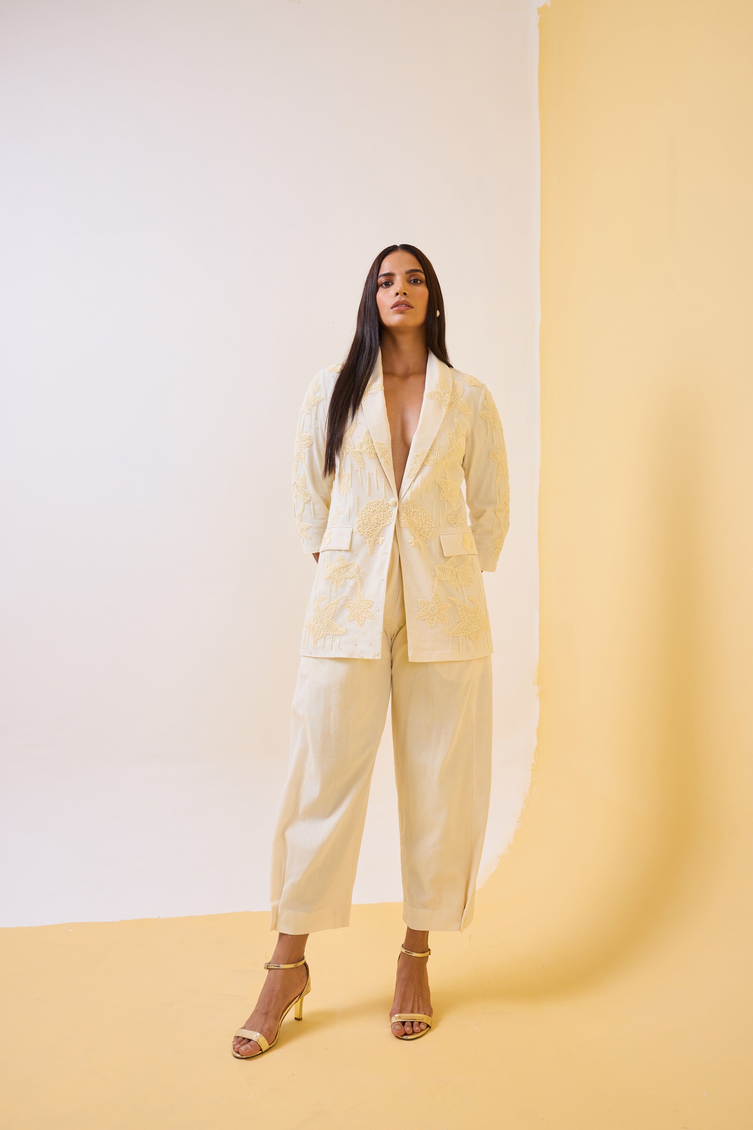 The Ivory -Tulle Jacket Set
