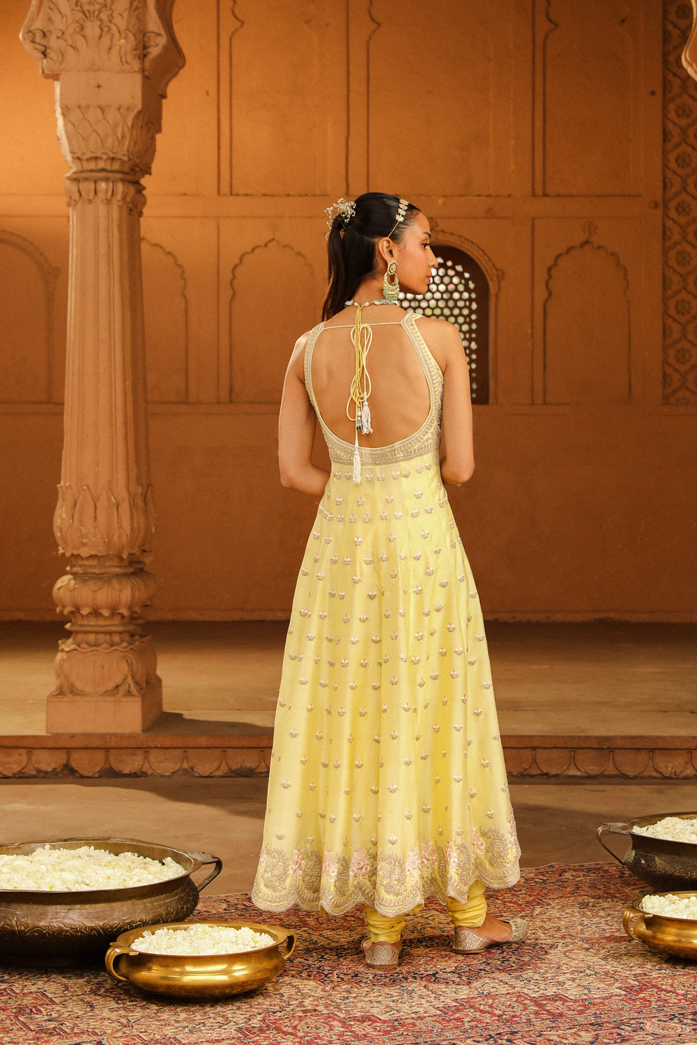 Long Anarkali with chooridaar and dupatta