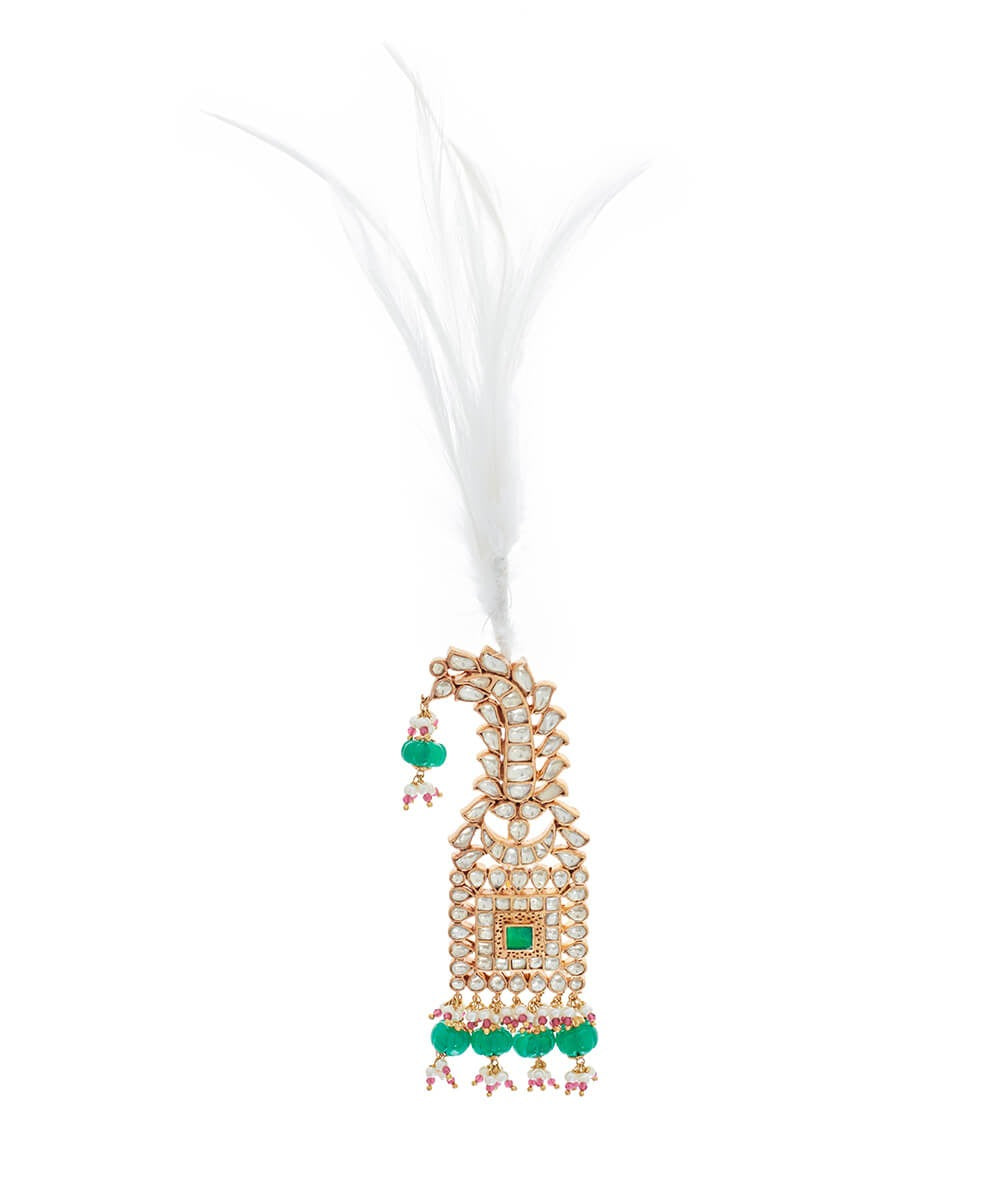 Green Melon And Feather Kalgi