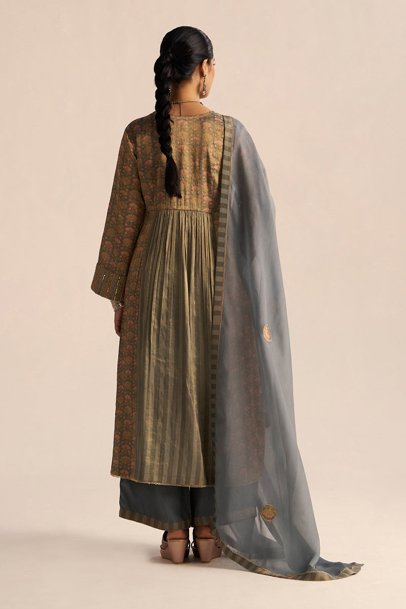 Cognac Brown Tissue Festive Co-ord Set