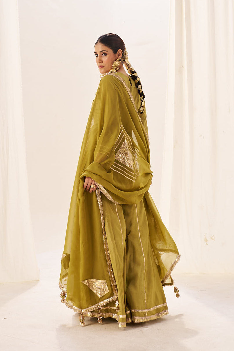 Organza Dupatta with Lumpo