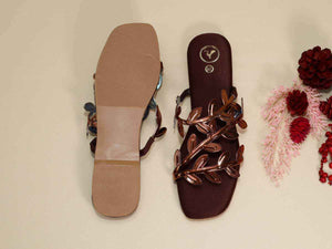 Brown Leafy Flats