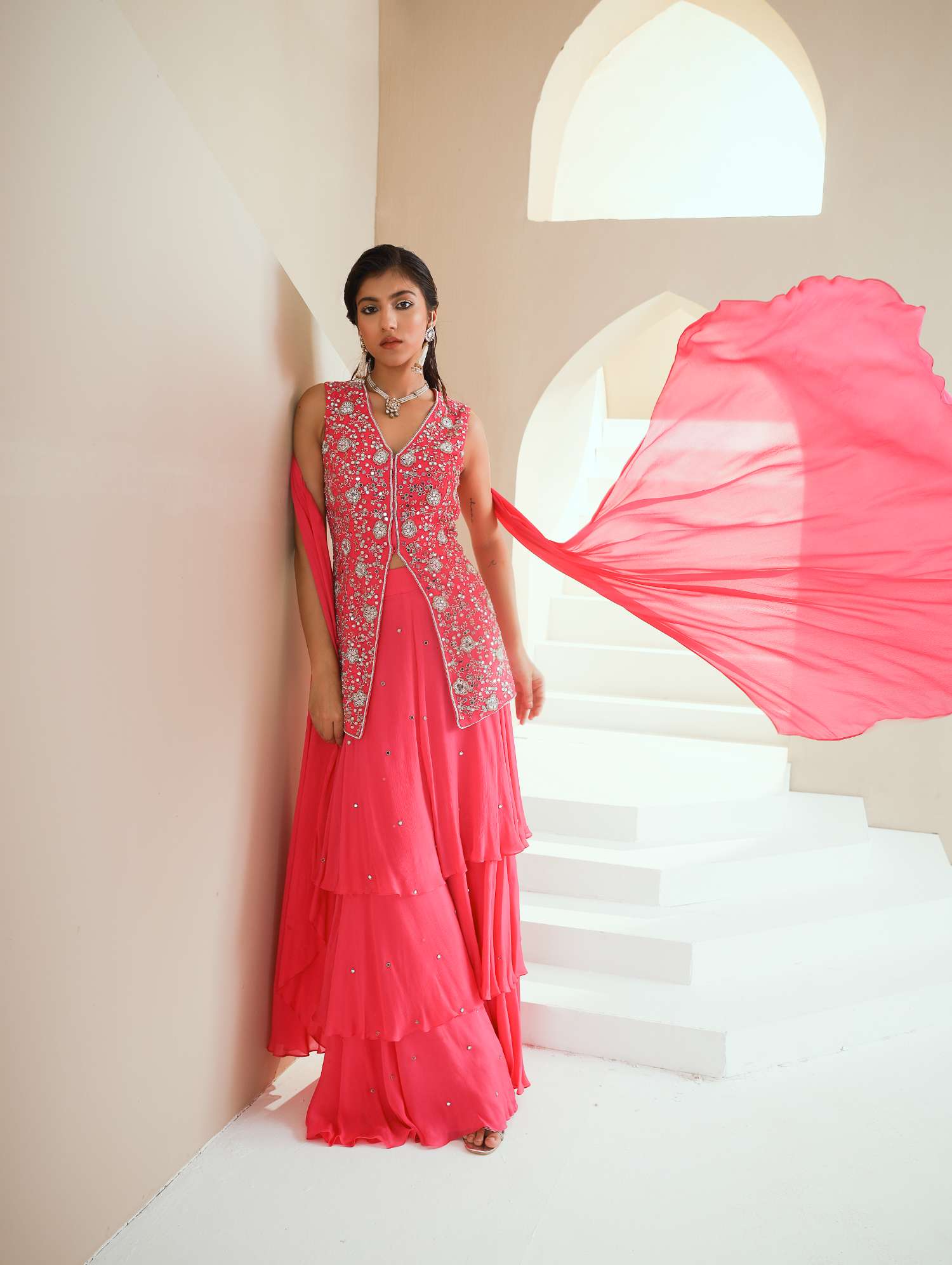 Straight Kurta+Sharara Set