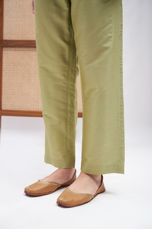 Amal Green Kurta Set- close view