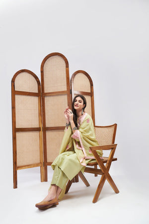 Amal Green Kurta Set- front view