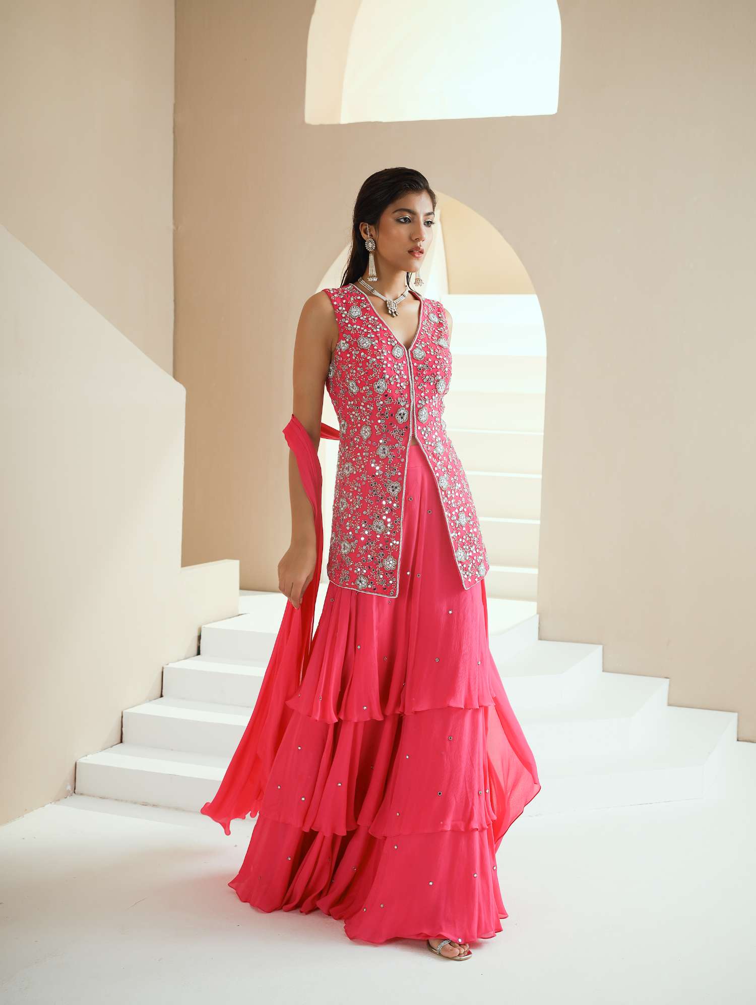 Straight Kurta+Sharara Set