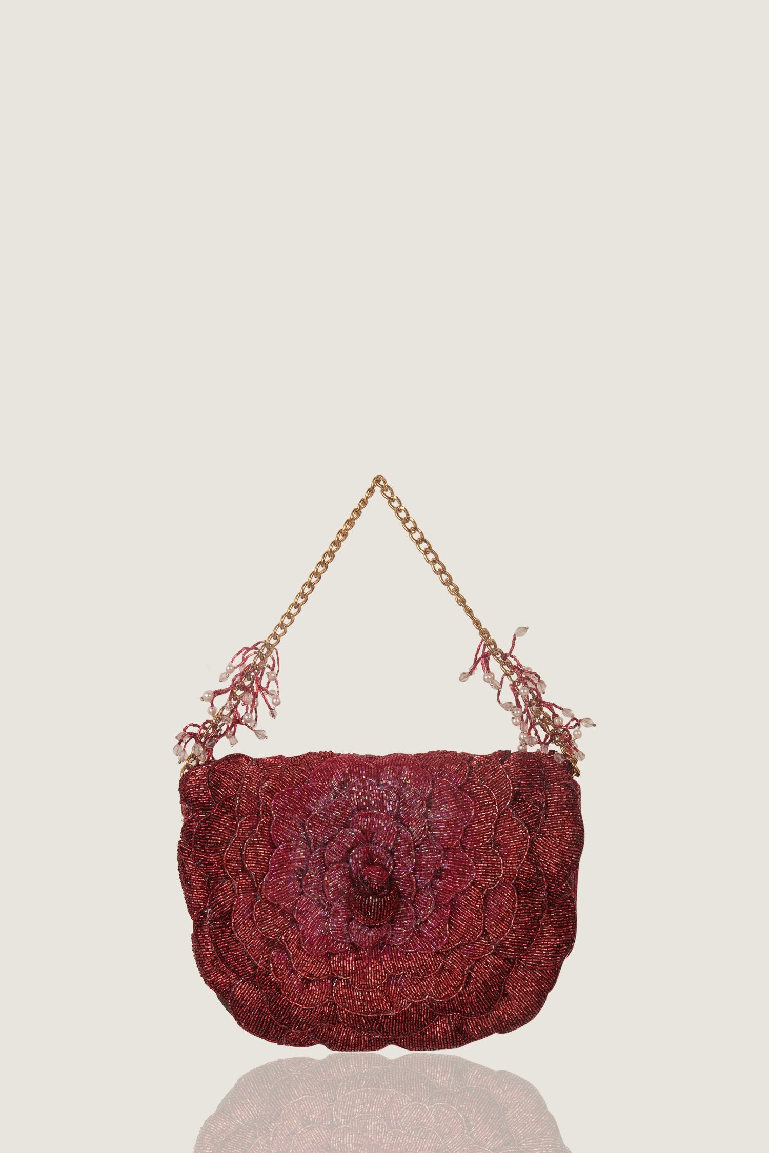 Coco Mini Beaded Sling – Red