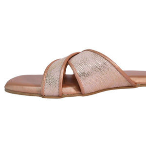 Pink Vegan Faux Leather Pastel Logo Flat