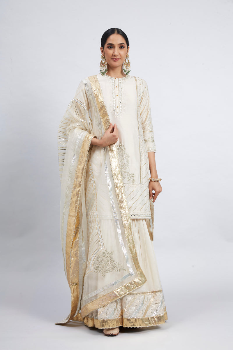 Eliza-Short Kurta with Garara and Odhni