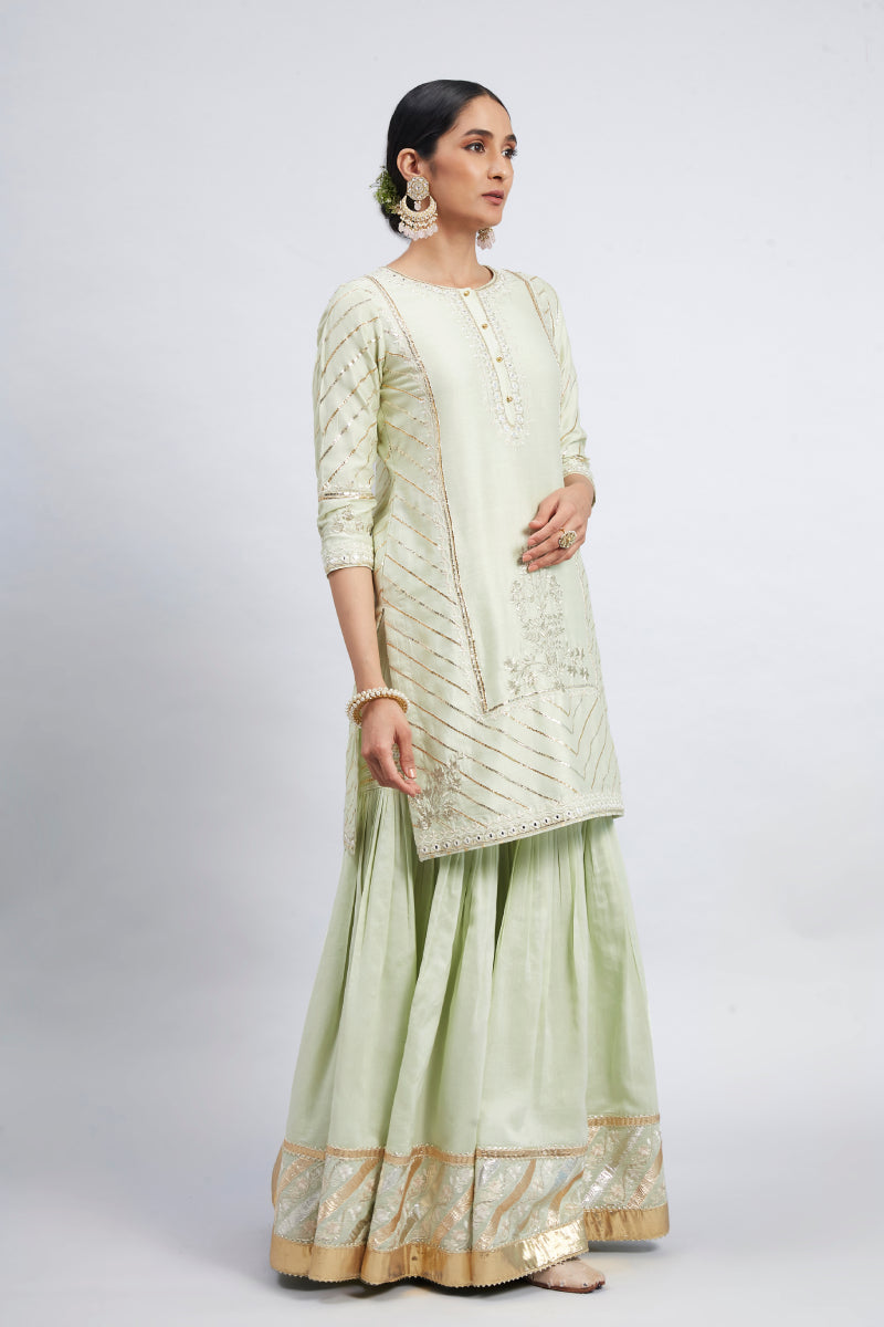 Eliza-Short Kurta with Garara and Odhni