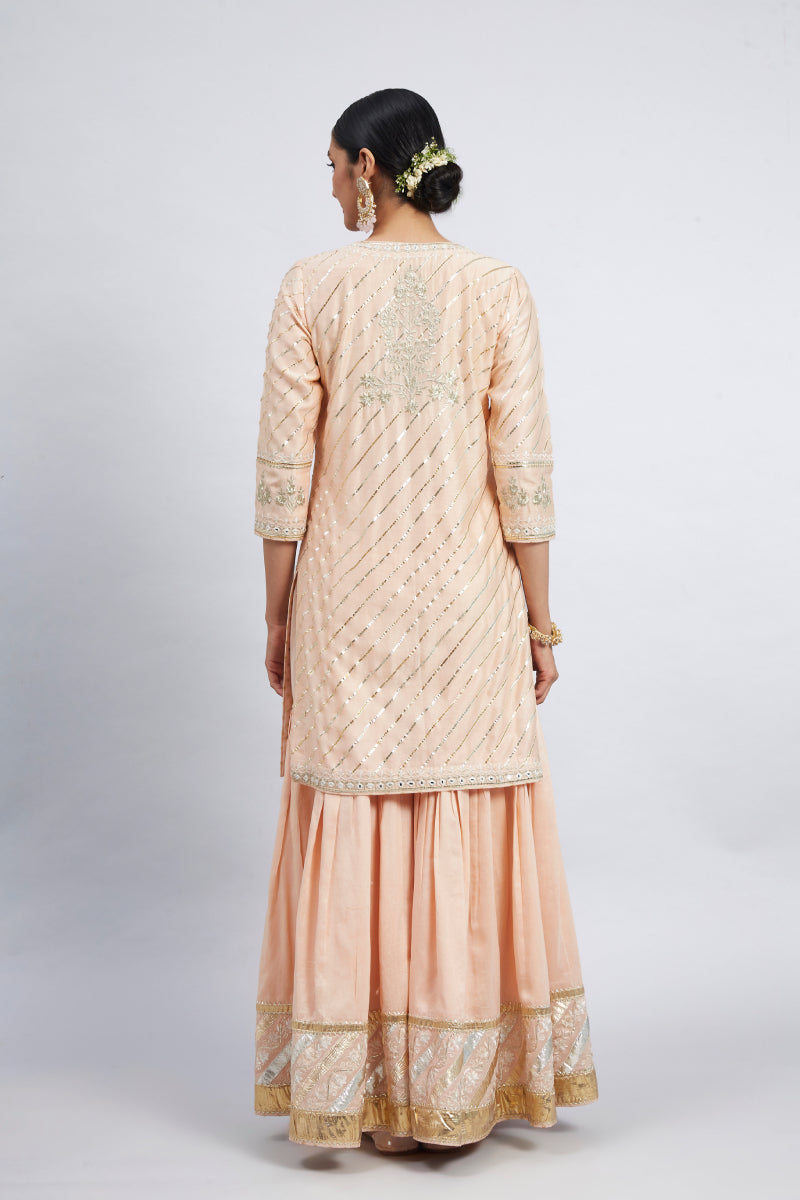 Eliza-Short Kurta with Garara and Odhni
