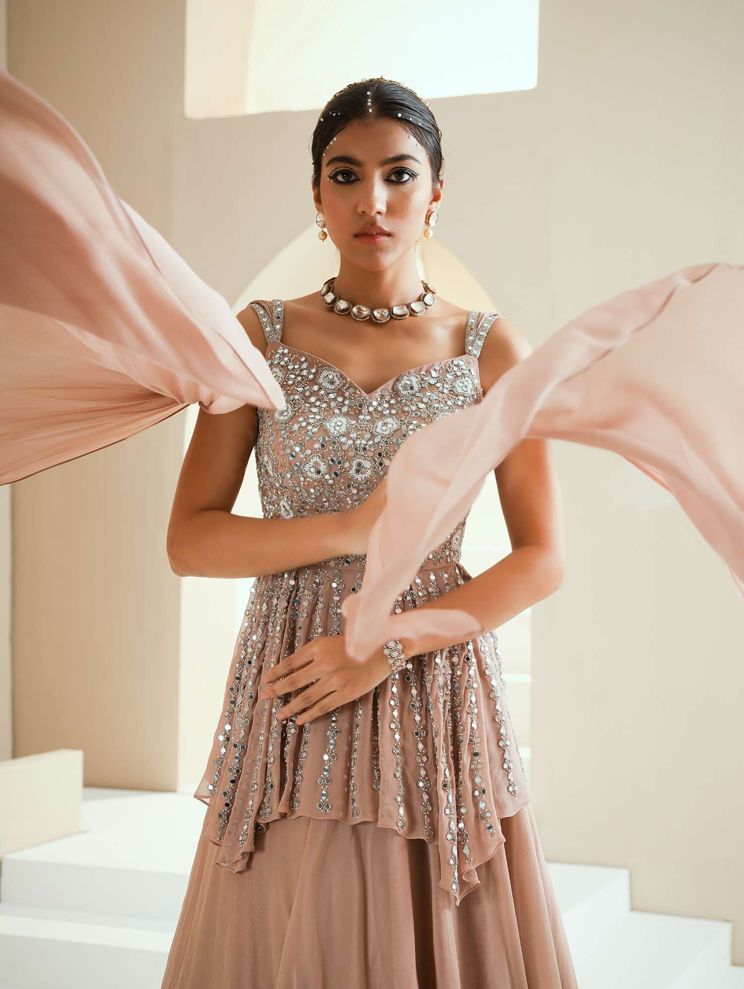 Peplum Top+Lehenga Set