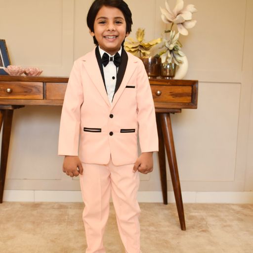 Peach Coat with Shirt and Pant – AGASHE - Main Image