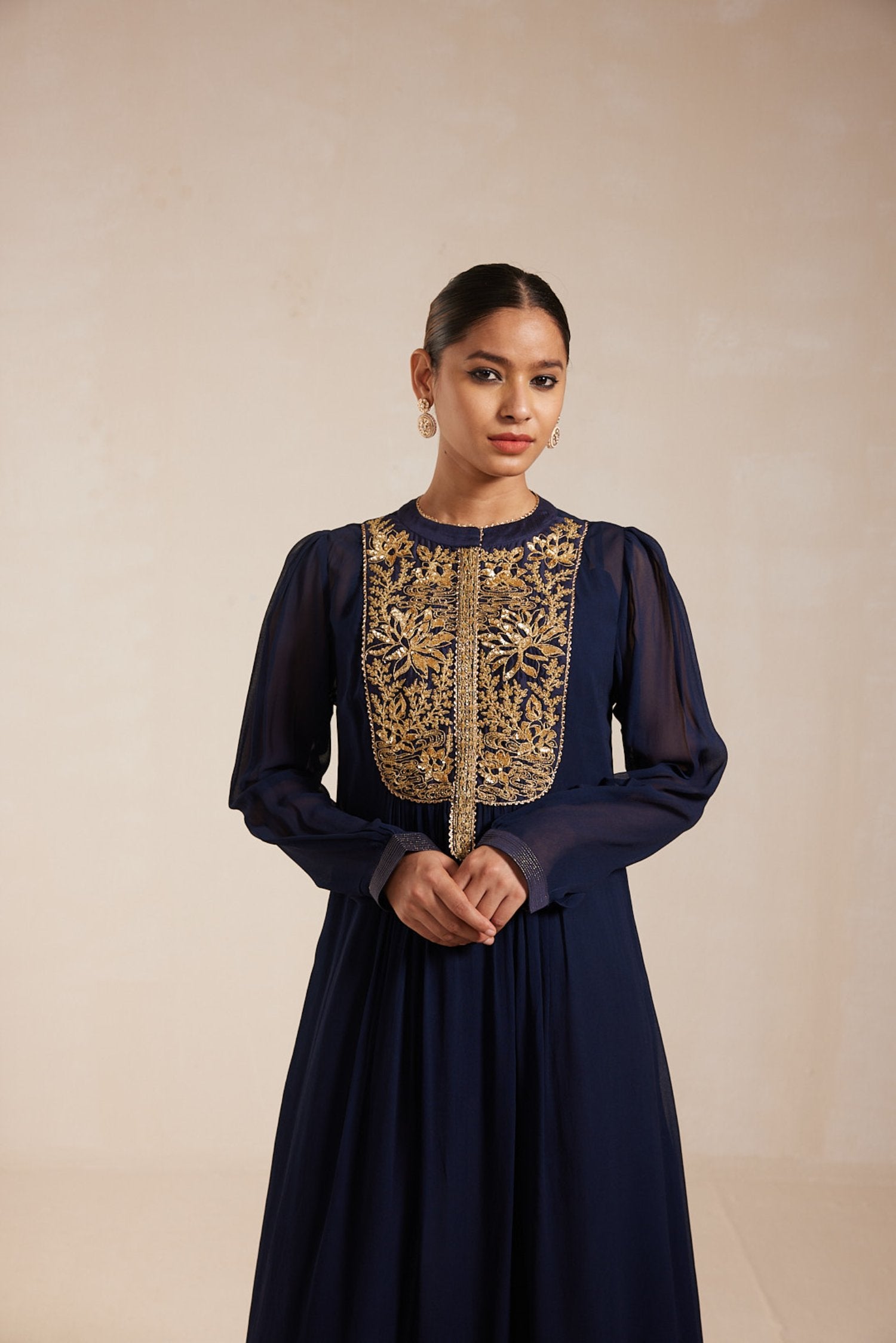 Blue Georgette Dress