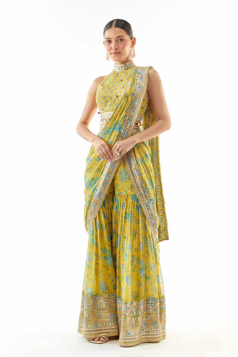 Pakhi Sharara Saree Set