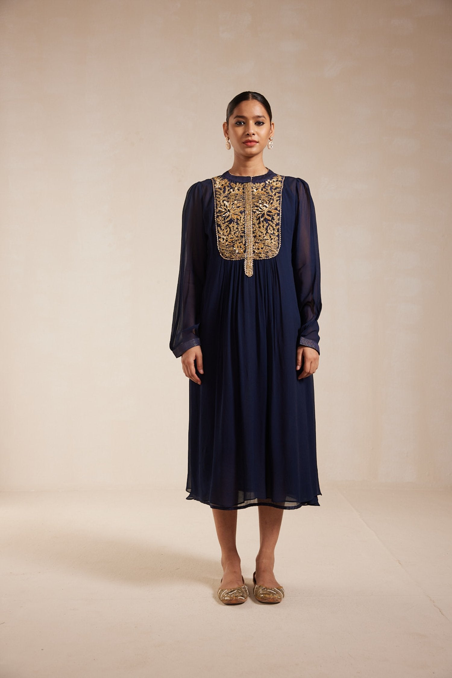Blue Georgette Dress