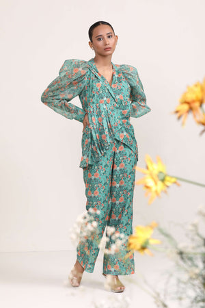 Aboli Asymmetrical Co-ord Set- front view