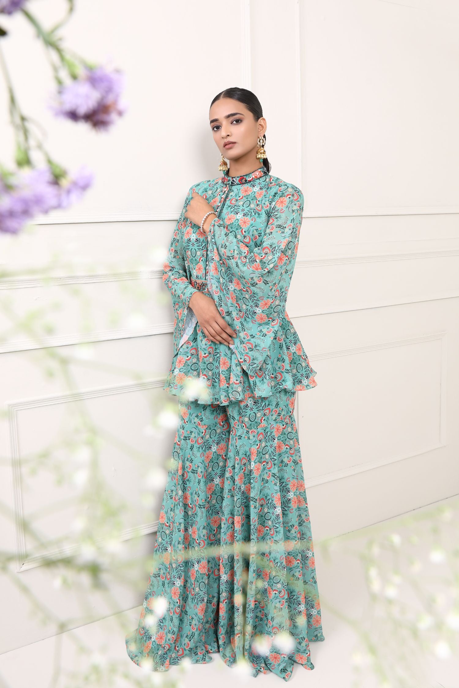 Peony Sharara Set