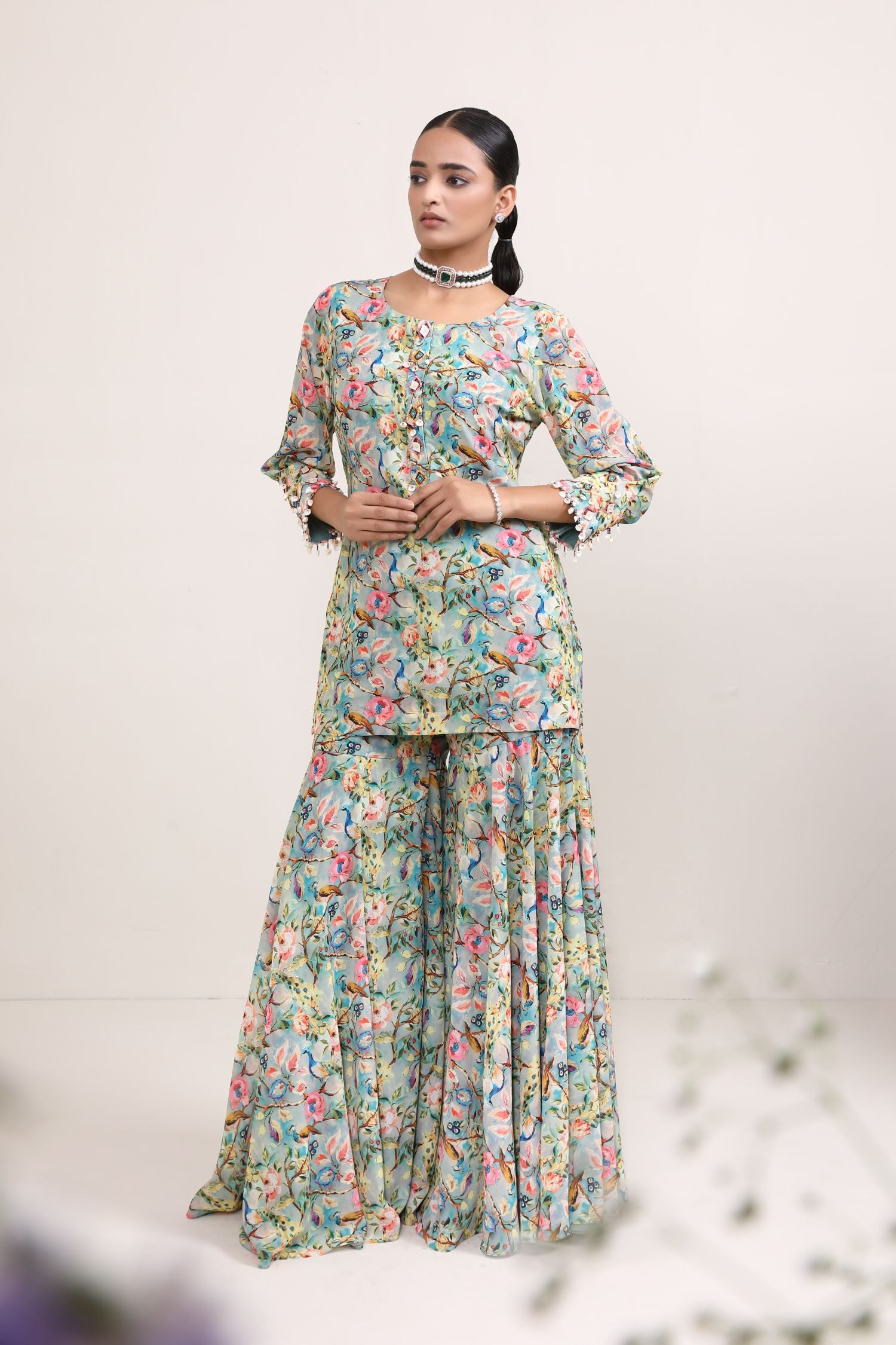 Orchid Sharara Set