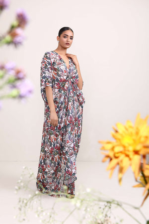 MultiColor Acacia Kaftan Dress- front view