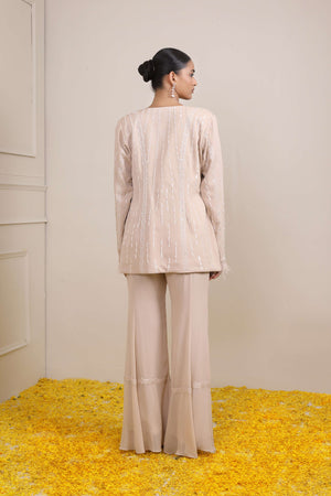 Aisha Ivory Co-ord Set- back view