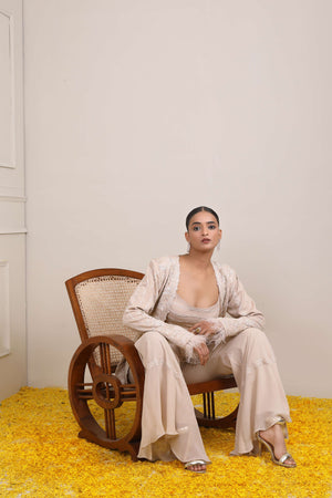 Aisha Ivory Co-ord Set- front view