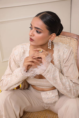 Aisha Ivory Co-ord Set- close view