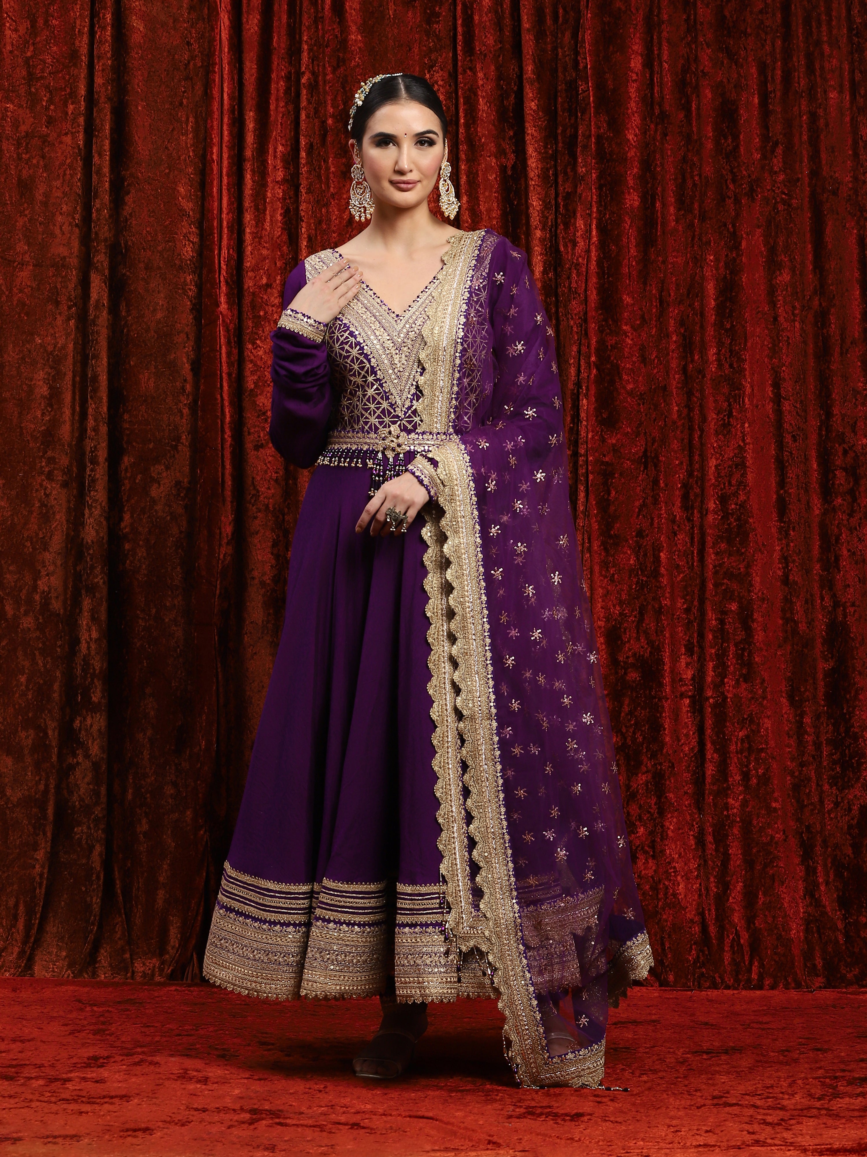 dark purple anarkali dress Purple - Anarkali Suits - Salwar Kameez: Buy Designer Indian Suits for Women Online