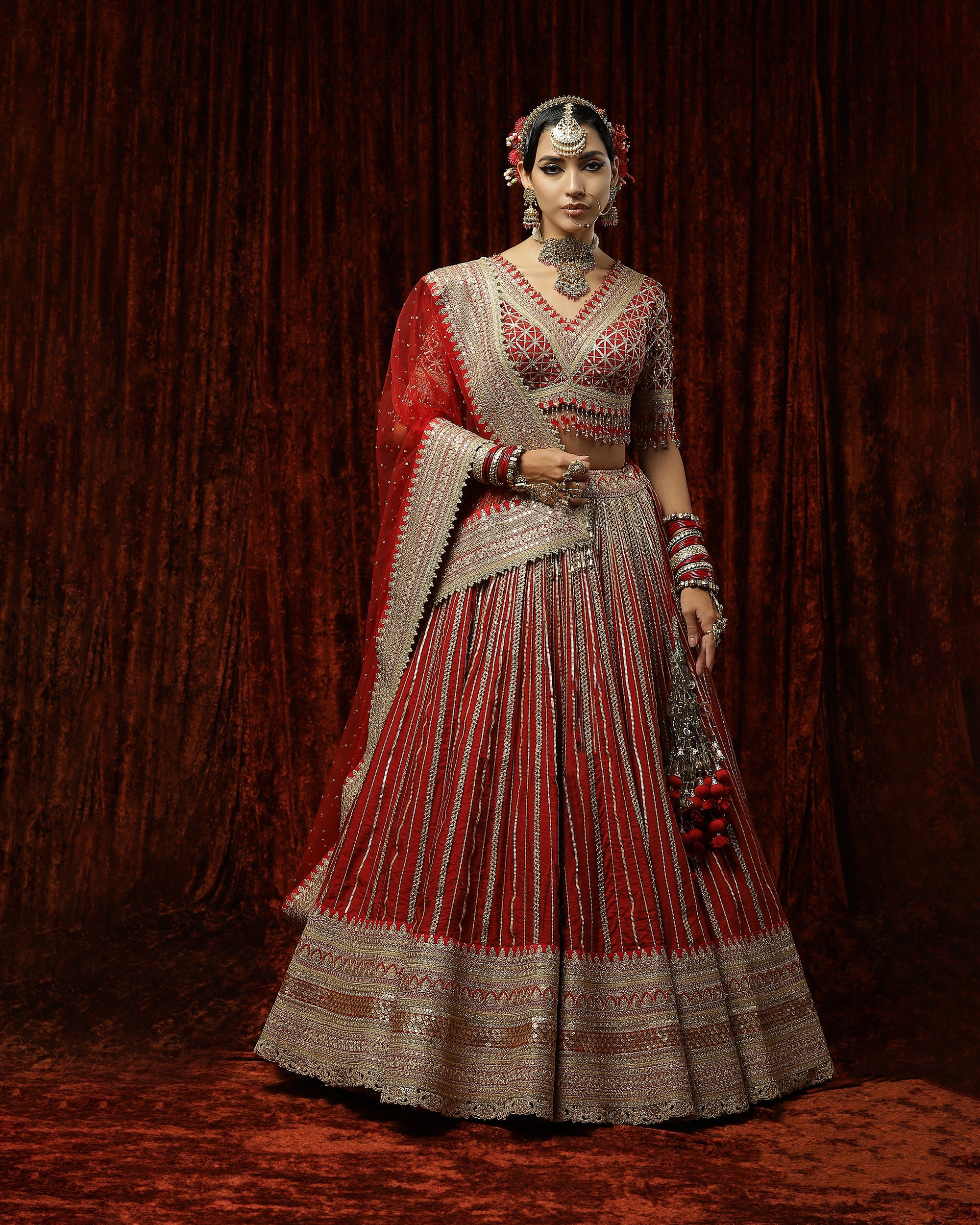 Surkh Laal lehenga set