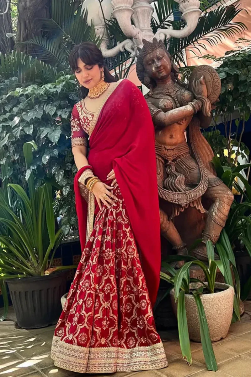 Bhumi Pednekar in Ruqqayah Saree Set