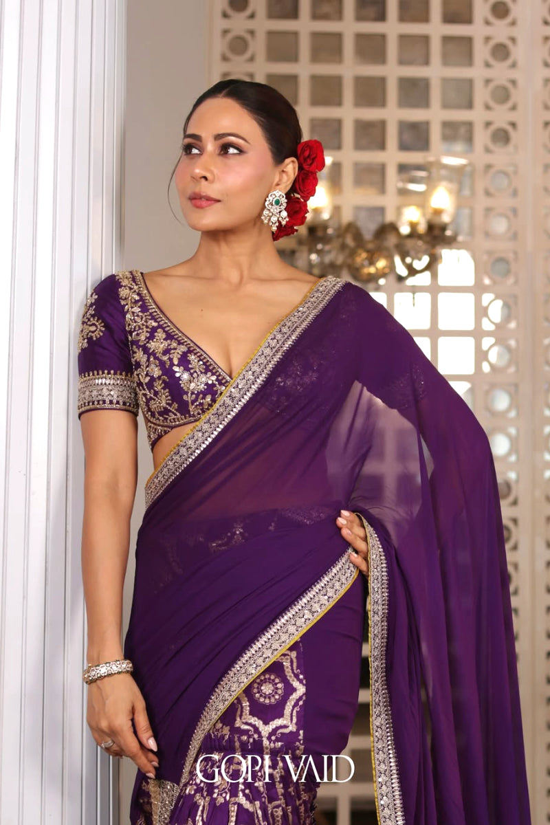 Swati Vatsa in Ruqqayah Saree Set