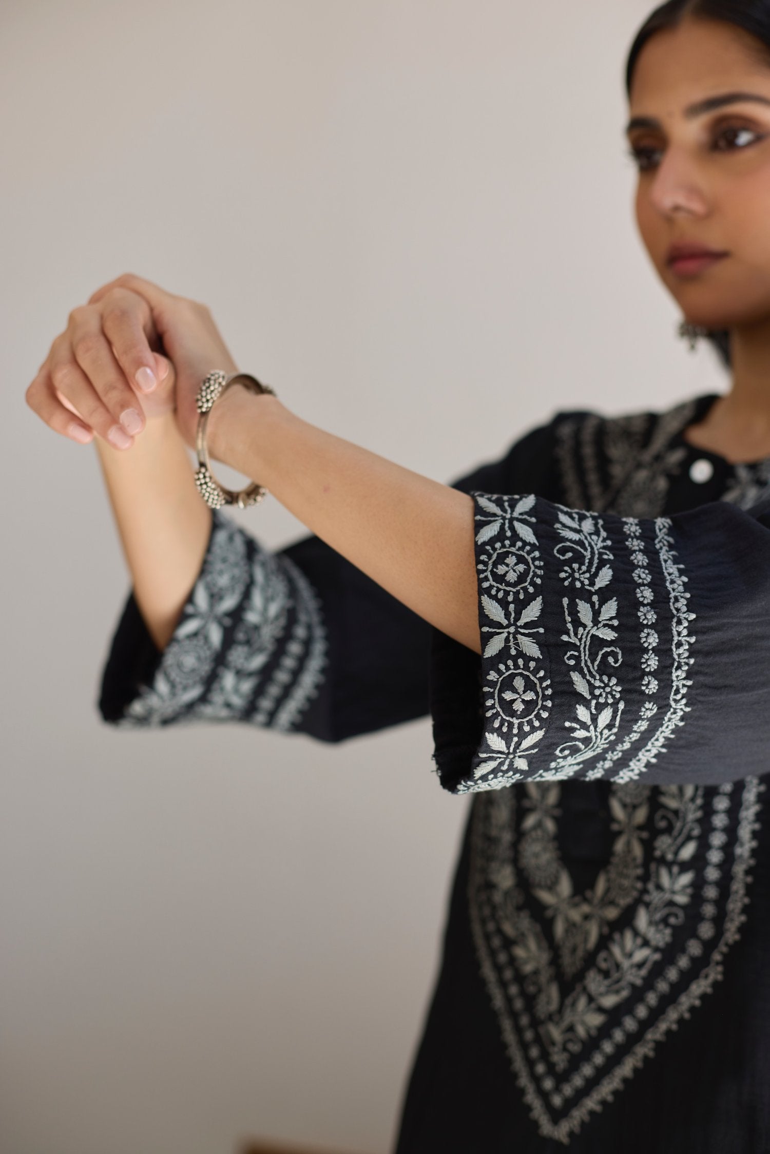 Black Straight Fit Kurta