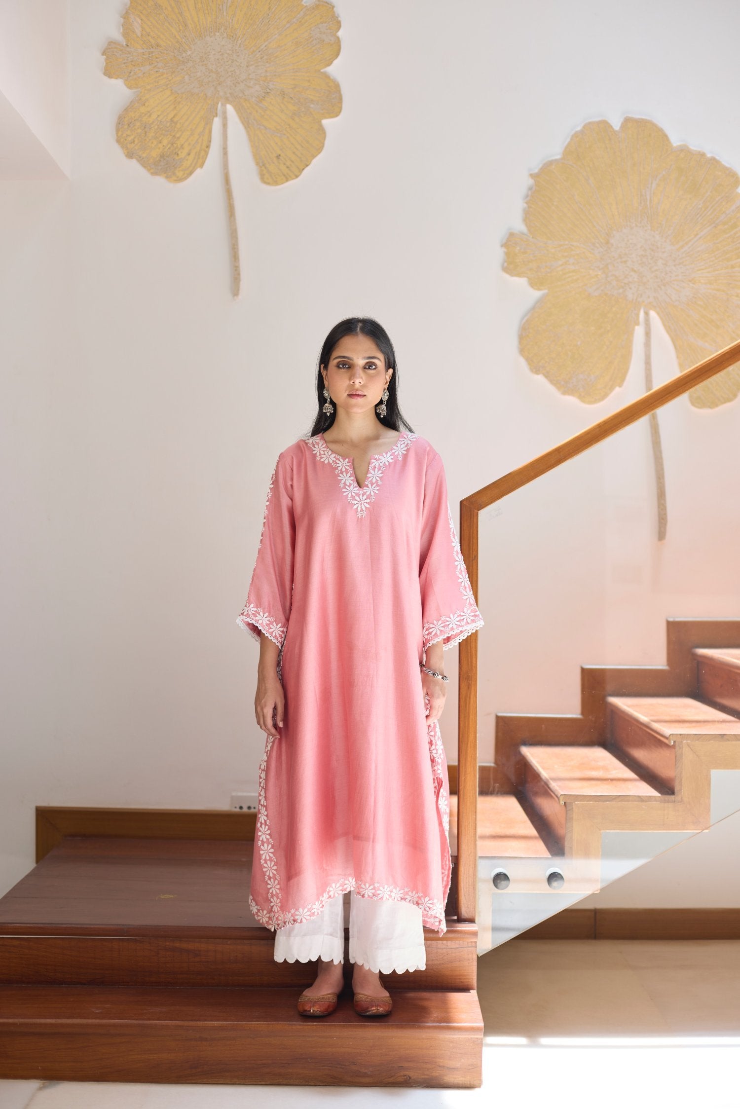 Pink Asymmetrical Kurta