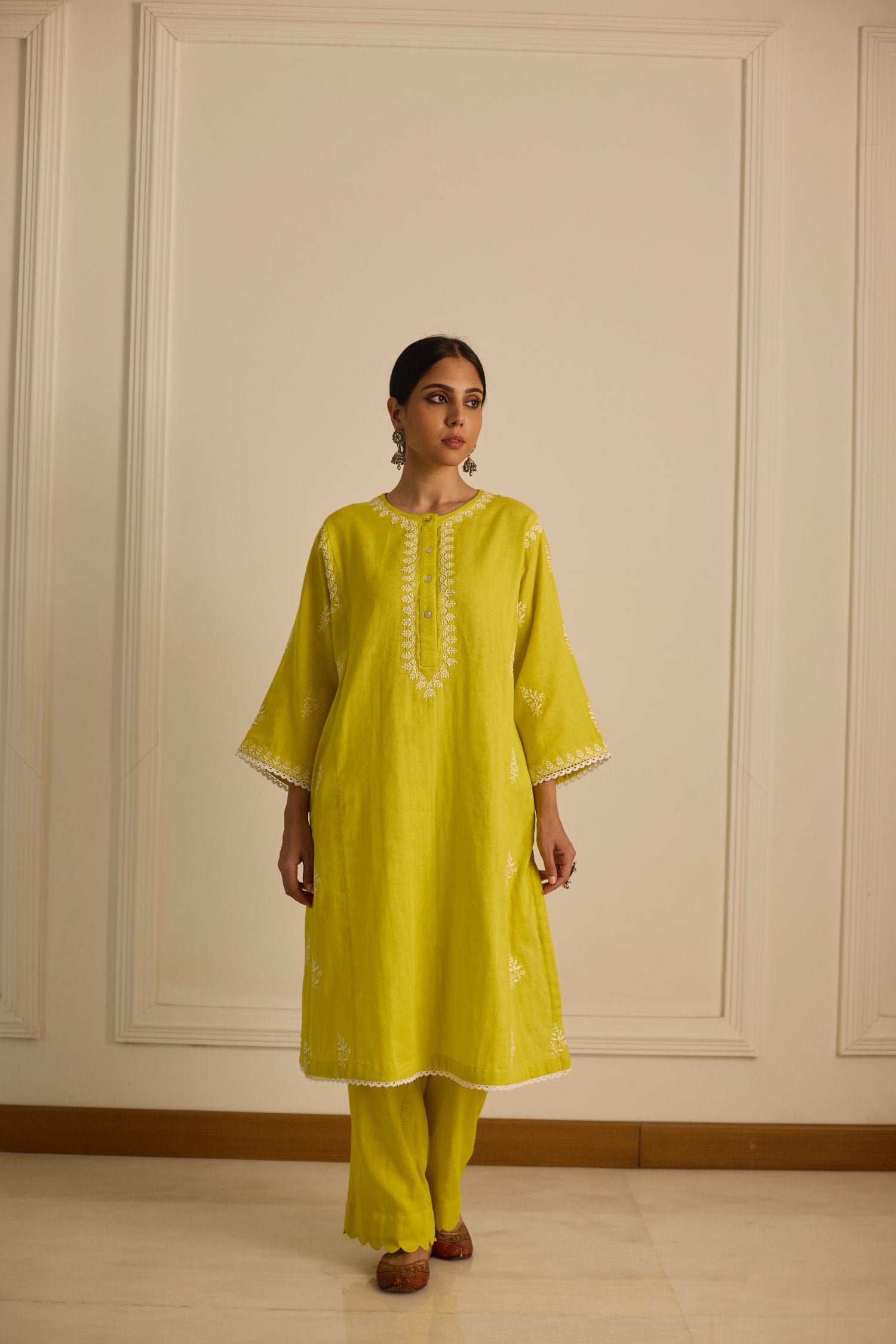 Yellow Straight Fit Kurta