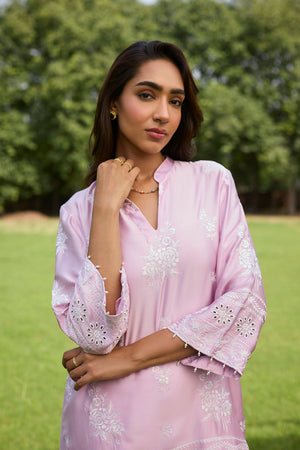 Pink Embroidered Ombre Farshi Salwar Set