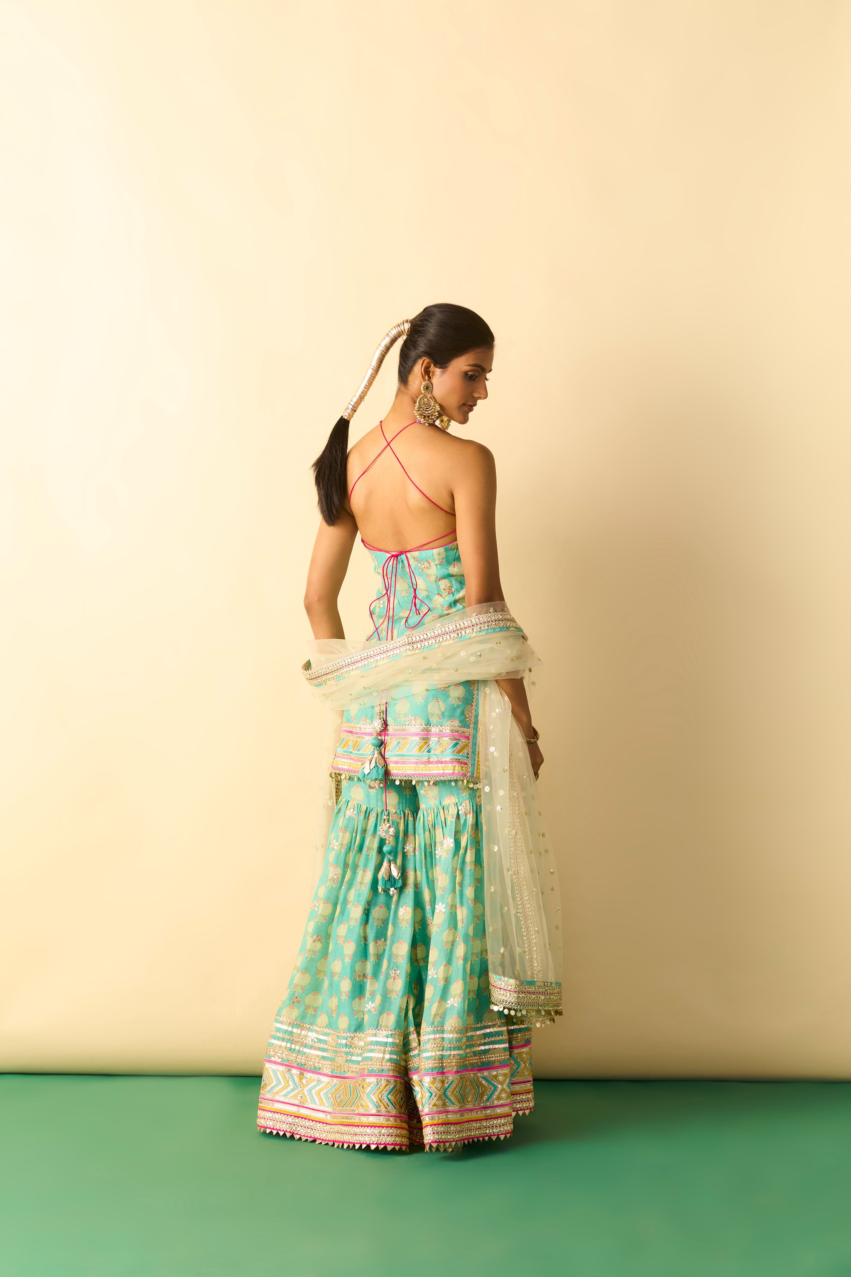 Dwisha Halter Sharara Set