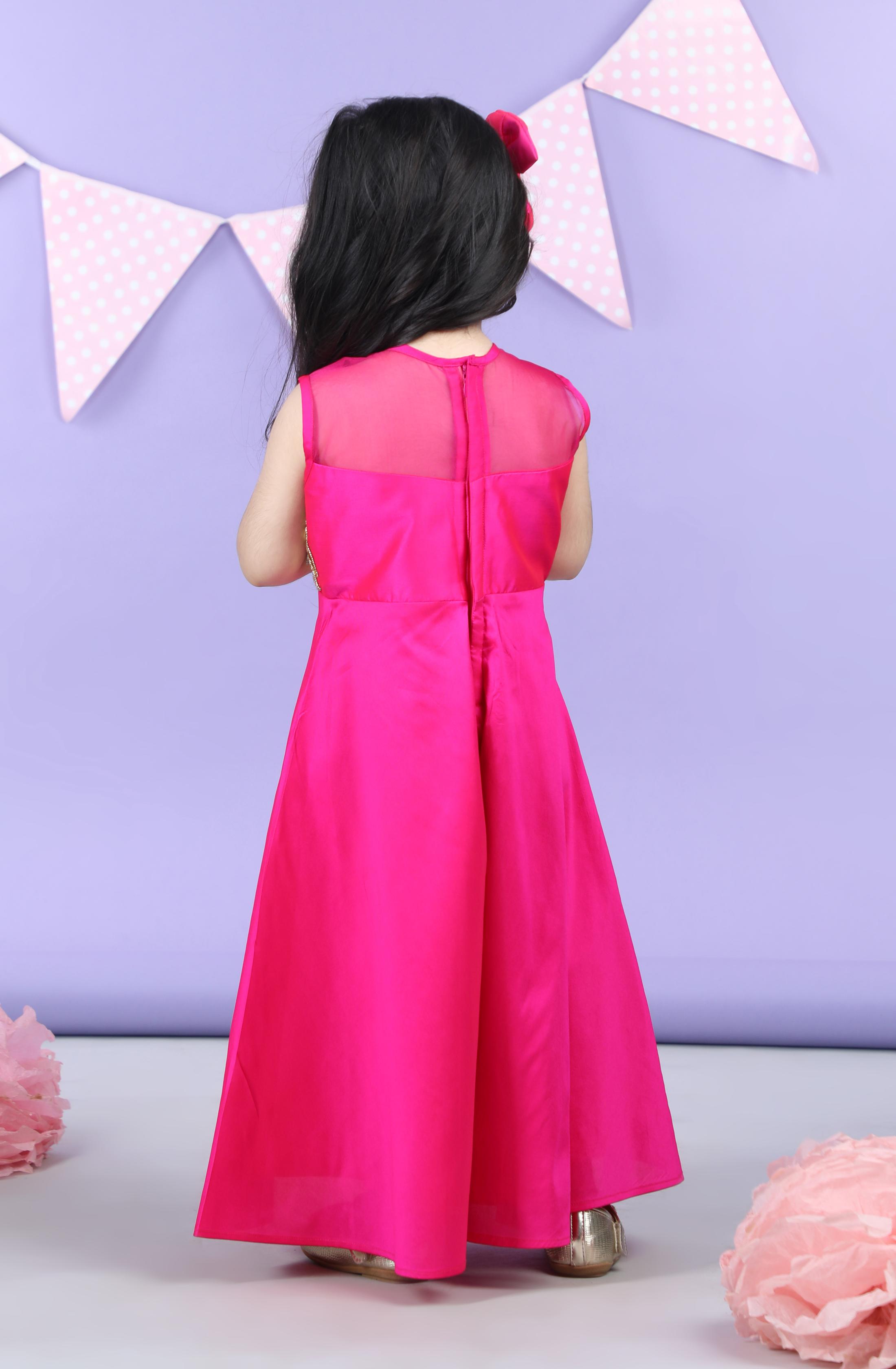 Jumpsuit Embllished With Mirror Acrylic Bordered With Golder Beads