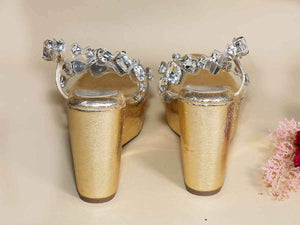 Silver Chunky Rocks Wedge