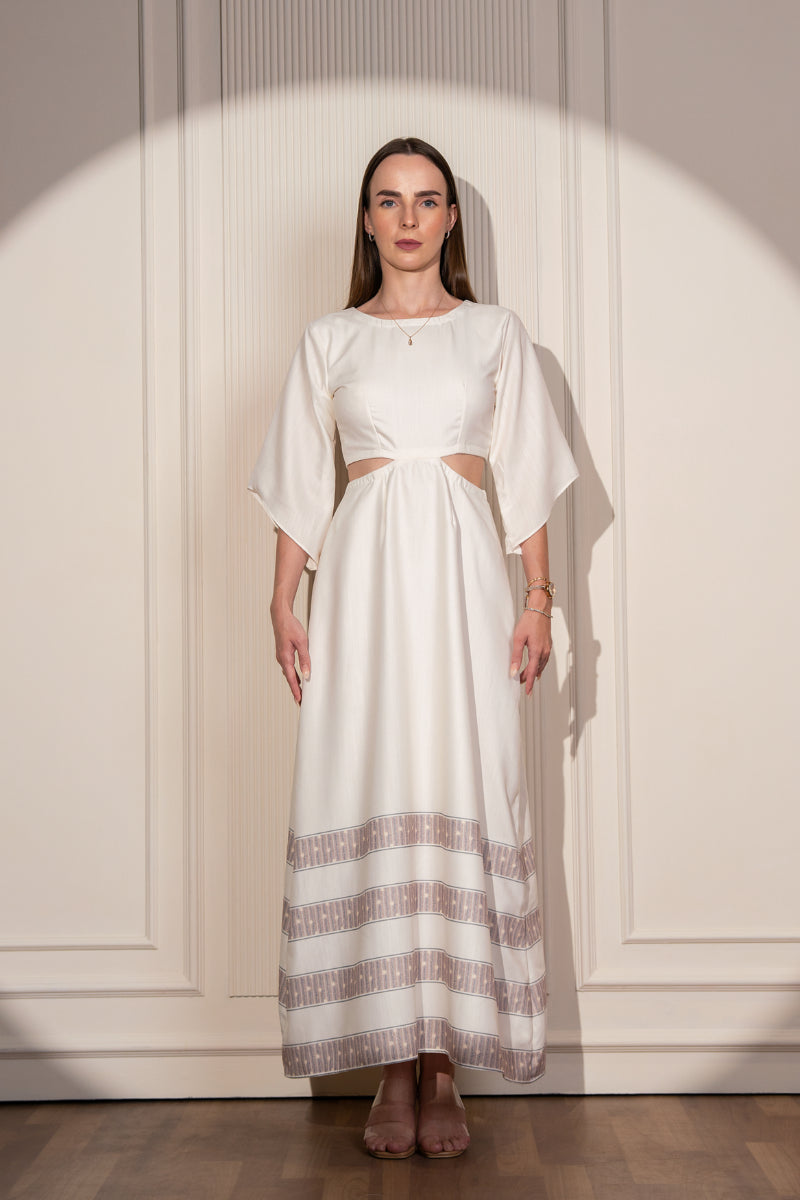 Petal Veins Side Cut Maxidress