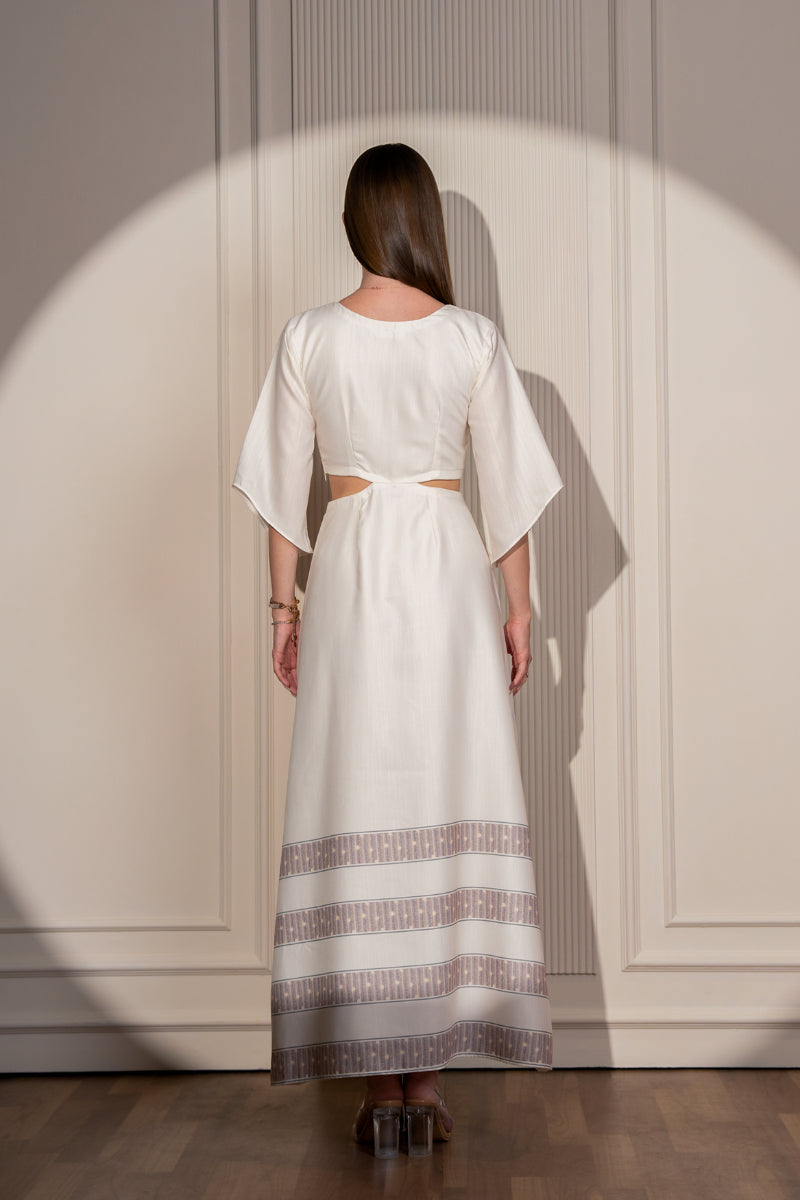 Petal Veins Side Cut Maxidress