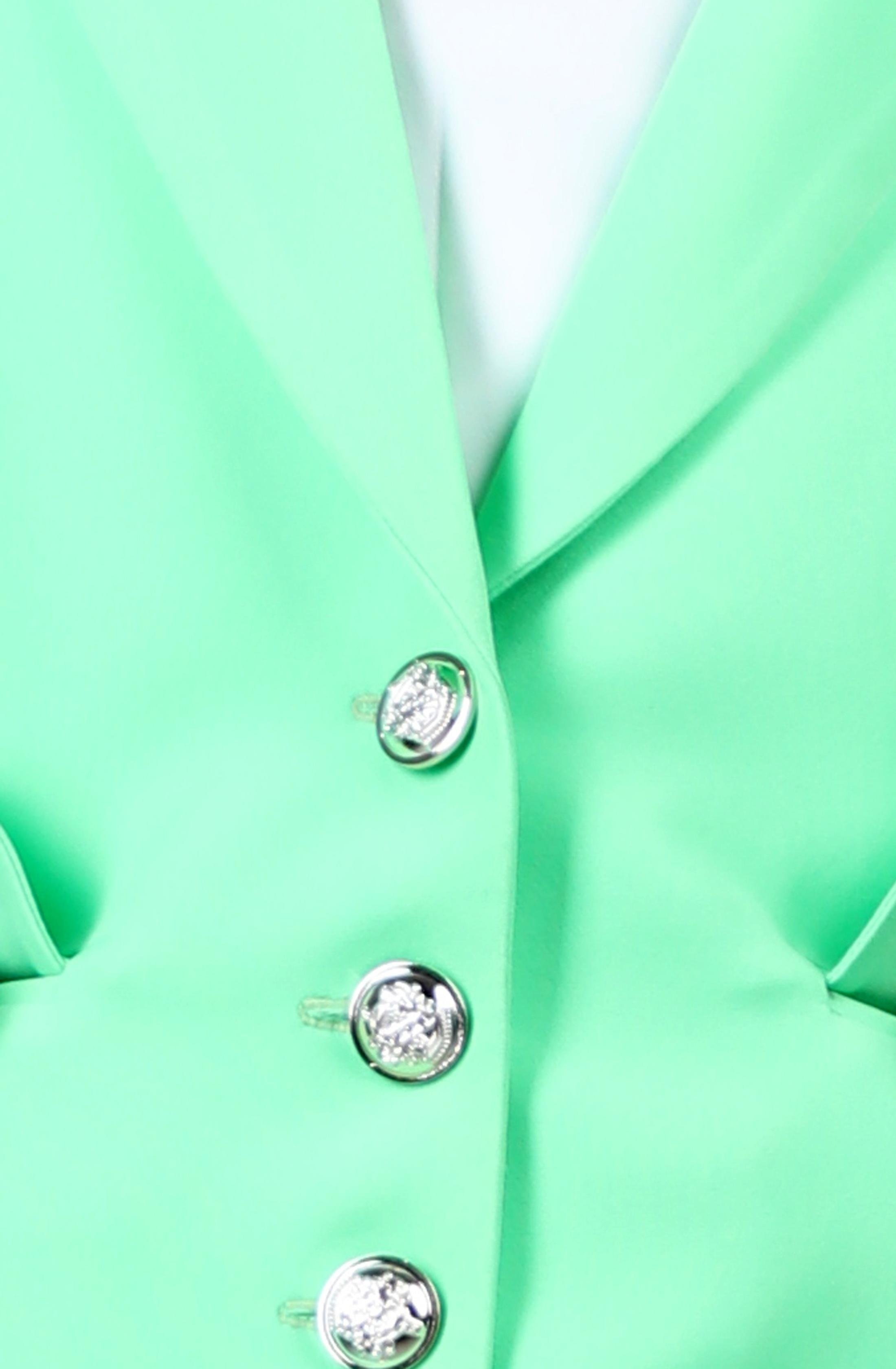 Trendy Coat Style Dress With Puff Sleeves And Inner