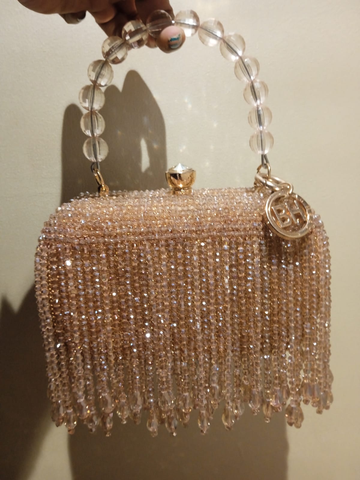 Rectangle Rosegold Tassle