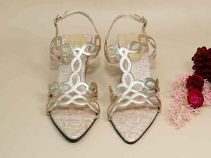Infinity Gold Kitten Heel