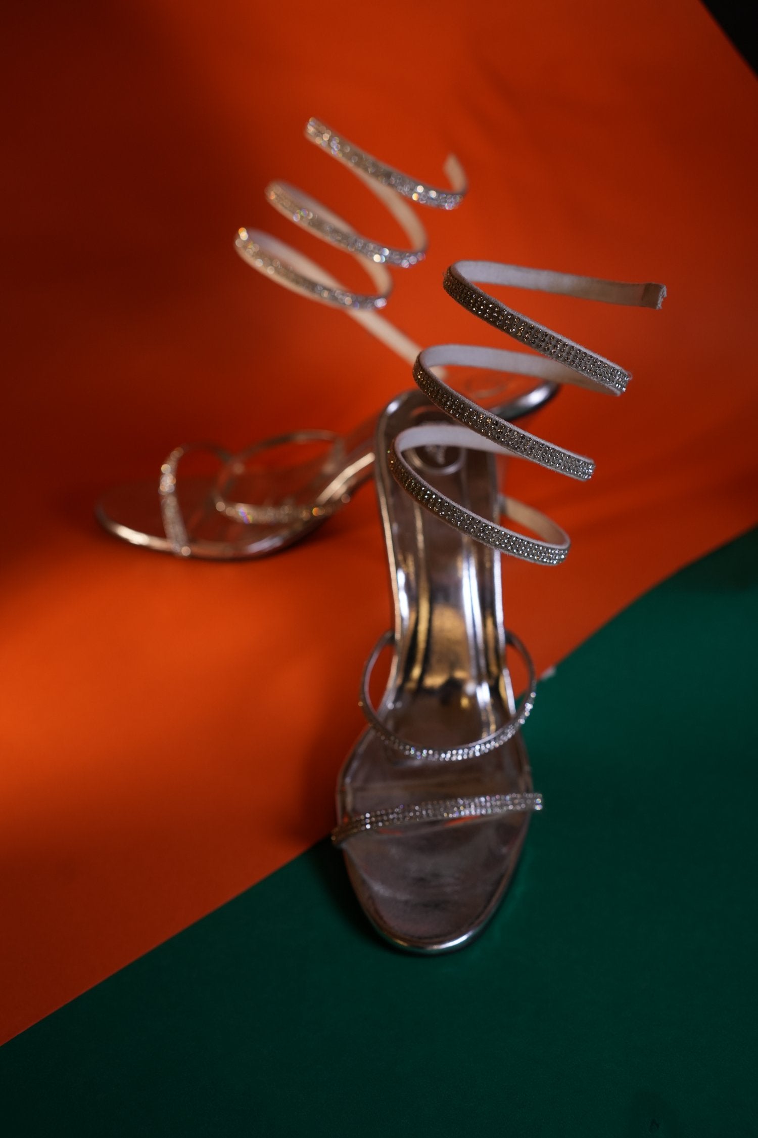 Women's Open Toe Silver Spring Textured Heels Sandals