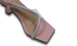 Nude Pink S Series Square Heel Sandal