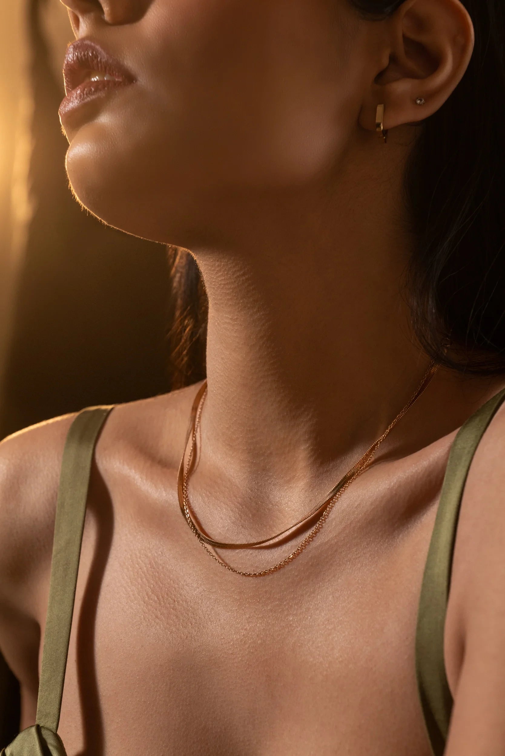 Baesic Double Layered Neckchain Rose Gold